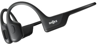 SHOKZ OpenRun Pro Knochenschall Kopfhörer, Open-Ear Bluetooth Kopfhörer mit Noise-Cancelling Mikrofon, IP55 wasserdichte kabellose Ohrhörer zum Laufen, 10 Std Spielzeit, mit Sport-Stirnband, Schwarz