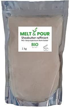 1 kg Raffinierte Sheabutter Bio Vegan zertifiziert Kosmetik Rein Naturlich Cosmos