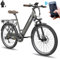 Fafrees E Bike, 26 Zoll Elektrofahrrad für Herren/Damen Bis 25 km/h mit 36V 14.5AH Abnehmbarem Akku 250W Motor, Citybike Mountainbike mit Shimano 7S Gängen App Steuerung, F26 Pro (Grau)