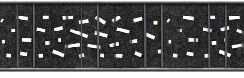 zaun|zu® Sichtschutzstreifen Design Vlies mit Laserdekor Criss Cross - Nachhaltig, UV-beständig und wetterfest - Moderne Optik und Montagefreundlich