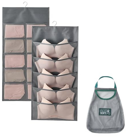 HDGSAFD 1 bolsa de almacenamiento colgante con 15 compartimentos y 1 bolsa de almacenamiento portátil, organizador de guardarropa, almacenamiento montado en la puerta, almacenamiento detrás de la