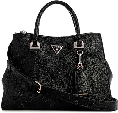 GUESS Cresidia Society Satchel Black