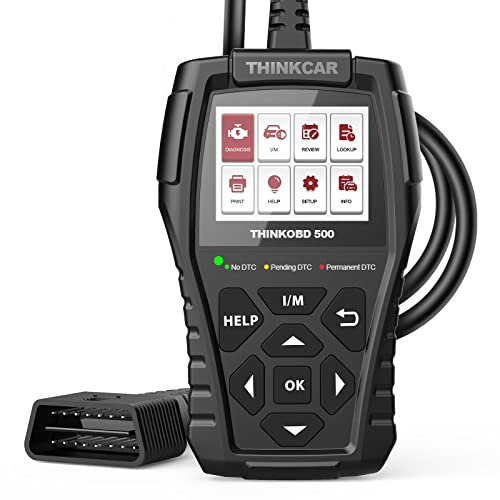 OBD2 Diagnosegerät, Große ThinkOBD500 Diagnosegerät Auto Mit Volle OBD2-Funktionen, Auto Diagnosegerät Für Motorsystem+Tastenkombination, Auto Auslesegerät Unterstützt OBDII/EOBD-Protokolle
