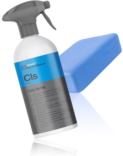 Set di plastilina per la pulizia delicata della vernice, 100 g, Koch Chemie Clay Spray lubrificante per plastilina, 0,5 l, argilla bar auto, impastatrice per vernice