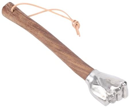 Haofy Maza de Acero Inoxidable con Cabeza de Acero Templado con de Madera para Construcción, Jardinería y Aplicaciones Domésticas (cabeza de puño)