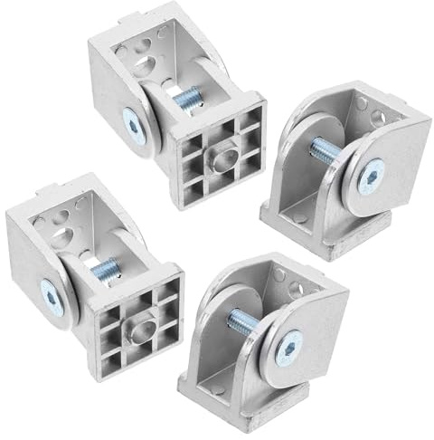 Vaguelly 4pcs Die-cast Zinc Alloy Pivot Joints for 3030 Aluminum Extrusion Profile Series, Flexible Metal Connector Hinges for Industrial Aluminum Profile Assembly