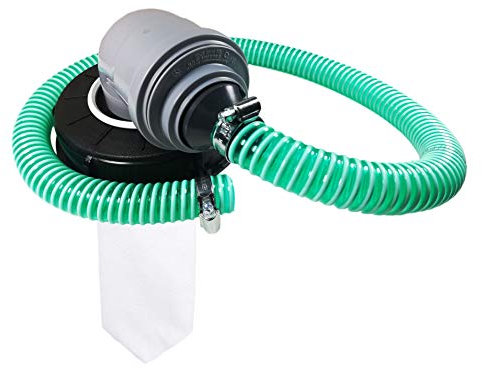 FN-Technik IBC lid filter, rain water filter, lid DN 150 HT DN 75 needle felt, article: bend DN 75 hose, 25 mm