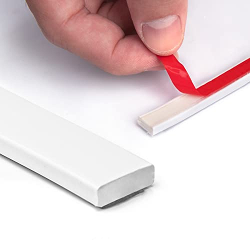 Art3dwallpanels 10 Ft White Peel and Stick Trim for Backsplash Tile Edge Self-Adhesive Flexible Trimming for Corner Decor 119.68 x 0.39 x 0.14 Inch