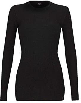 Dilling Langarmshirt für Damen aus Merinowolle Schwarz 40
