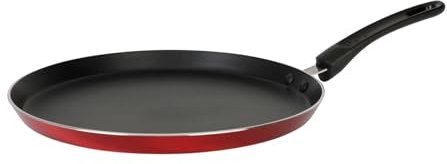 Sitram 712389 Crépière Aluminium pressé CHERRY Ø 28 cm - Revêtement anti-adhésif - Coloris Rouge métallisé - Poêle à crêpes tous feux dont induction