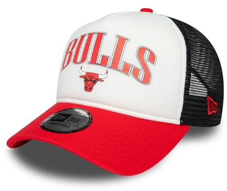 New Era NBA Casquette Chicago Bulls Casquette de Camionneur Snapback Filet Logo de l'équipe Chapeau Blanc Noir Rouge