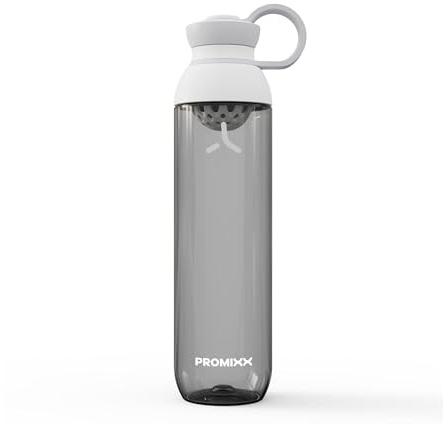 Promixx Bouteille d'eau FORM Nouvelle édition pour infusions et hydratation, grande bouteille de sport, couvercle anti-fuite, sans BPA, 760 ml, céramique blanche