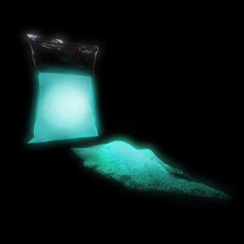 TFC Leuchtpulver blau-grün, 40g I Nachleuchtende Pigmente I Aufladung mit Tageslicht, Kunstlicht oder UV-Licht I Leuchtfarbe (phosphoreszierend)
