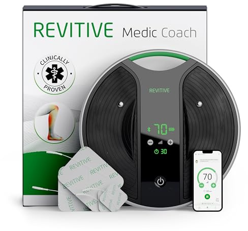 Revitive NEW and Improved Medic Coach® Smart Circulation Booster – Personalised Drug-Free Relief for Leg & Knee Pain, Clinically Proven, Cordless