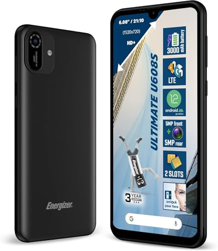Energizer - Smartphone U608S - 4G - Mobiltelefon Dual-SIM (Nano SIM) - 3 Jahre Garantie - Schwarz