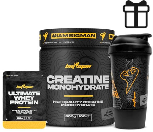 BigMan | Pack Creatina Monohidrato 300Gr (CANDY COLA) + Shaker REGALOS | 200 Mesh | Incrementa Resistencia | Potencia los Efectos de los Entrenamientos | Crecimiento Muscular