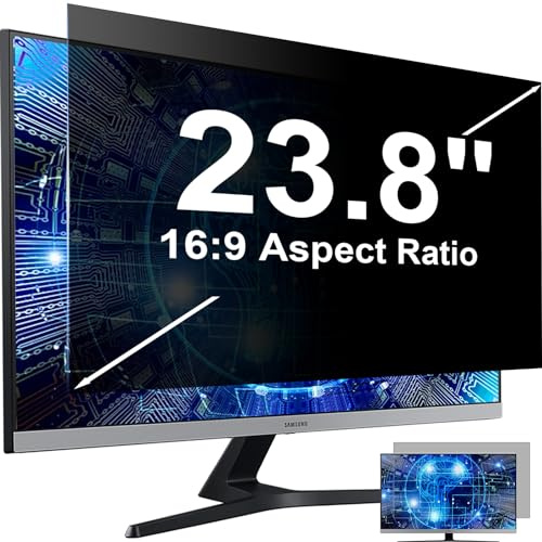 Mamol 23.8 Pouces Filtre de Confidentialité Premium, Amovible Film Ecran Ordinateur Confidentialité Portable, Protection d'écran PC pour 23.8 Pouces 16:9 Moniteur Widescreen Computer