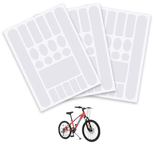 YAYNO 3 Pièces Autocollant Résistant aux Rayures Cadre de Vélo Film de Protection pour Cadre de Vélo Autocollants Protection de Chaîne de Vélo Protecteur de Cadre de Vélo pour Vélo de Route VTT