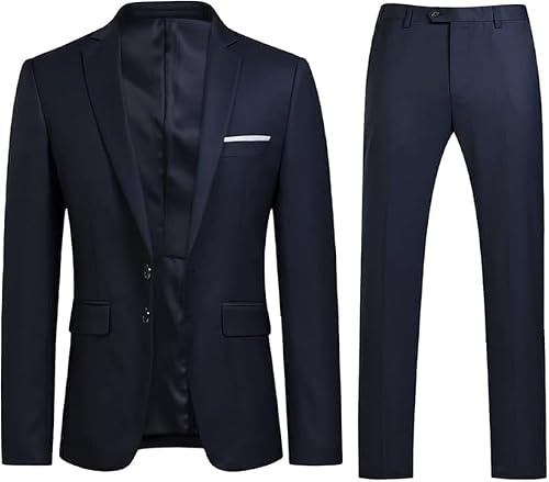YOUTHUP Herrdräkt slim fit 2-delad formell affärsdräkt blazer och byxor flera färger tillgängliga