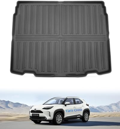 LANGBEAN Alfombrillas Maletero Superior para Toyota Yaris Cross Hybrid 2025 2024 2023 2022 2021, TPE Alfombras Maletero Original con Borde Elevado, Antideslizante e Impermeable Accesorios