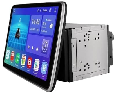 Sistema de navegación Radio estéreo para Coche con Pantalla QLED giratoria de 10,1 Pulgadas, Android 12, 8+128 GB, GPS, Wi-Fi y Doble DIN