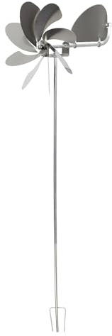 FGDTREE Molino de viento de metal para exteriores, rotación de 360 grados, decoración de jardín, decoración de patio, esculturas de viento, molino de viento retro para jardín