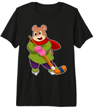 Oso Hockey sobre Hielo Palo de Hockey sobre Hielo Camiseta Premium