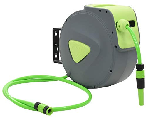 Festnight Wasserschlauchtrommel Automatisch Comfort Wand-Schlauchbox Automatischer Aufrollmechanismus Einziehbar Wandmontage 20+2 m