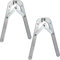 Gedotec Leiterband gebogen Stehleiterband Metall Leiterscharnier mit Feststeller | Scharnier Stahl verzinkt | Klappleiterband 250 x 21 mm | MADE IN GERMANY | 2 Stück - Leiter-Scharnier zum Schrauben
