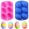 XiXiRan Oeuf de Pâques en Silicone, 2 Pièces Moule à Oeufs de Pâques Antiadhésif, Ensemble de Moules à Oeufs de Pâques, Moulle à Oeufs de Pâques, pour Bonbons,Chocolats, Savons