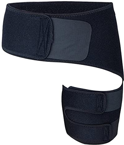 LOVIVER Ingle Cadera Brace Compresión Envoltura Cinturón de Soporte Protección Deportiva Manga Correa Muslo Ajustable para músculos isquiotibiales Lesión