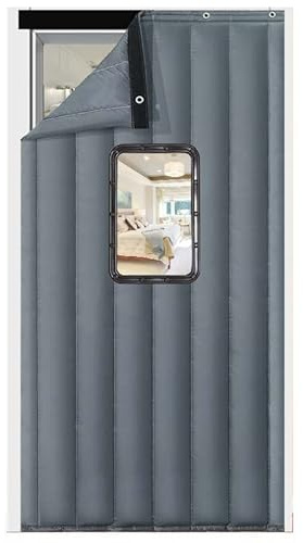 YSUEFIJO Rideau d'Entree Isolant Thermique 70x200cm, Rideau Phonique Anti Bruit, Porte d'Ecran Magnétique de Porte d'Hiver Chaud, Approprié au Patio de Couloir