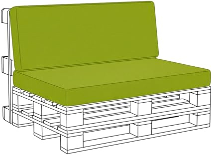 Kosiproducts Pallet Seating Pads & Back Cushions Water Resistant Soft Polyester (Seat Only, Lime Green)