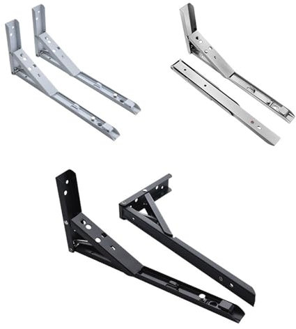 YMYGCC 2PCS Dreieck Klapp Winkel Halterung Schwere Unterstützung Einstellbare Wand Bank Tisch Regal Halterung Möbel Hardware(Black 10 inch)