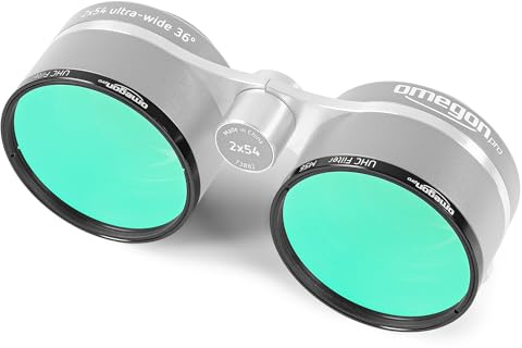 Omegon Binocolo 2×54 per l'osservazione delle Stelle + 2 Filtro UHC PRO M56