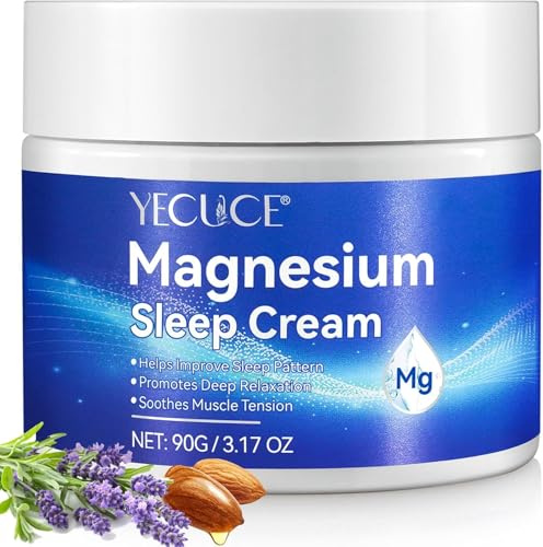 Magnesium Cream 90g- Magnesium Sleep Cream Soothing Skin Muscle & Body Calm Supports Muscle, Nerve, Energy & Health kid-Friendly Moisturing Butter