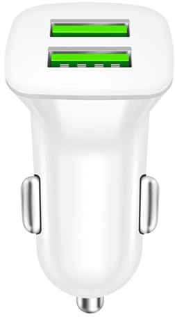 Car Charger Adapter Fast Charge-2 Port USB Car Charger High Speed Output Safe Power Delivery | Travel-friendly USB Autostand for Charging Vehicles, Smartphones, Tablets, GPS Units, Other