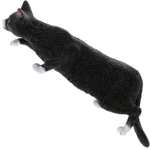 HONMEET Statuetta di Gatto Realistico in PVC Ornamento Decorativo Piccolo per Giardino e Cameretta Figura Simulata di Gatto Tridimensionale Leggera per Arredamento Naturalistico