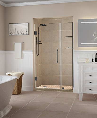 Aston SDR960EZ-CH-4026-10 Belmore GS Frameless Hinged Alcove Shower Door with StarCast Clear Glass and Shelves