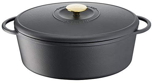 Tefal Pierre GAGNAIRE Heritage E2230604 Bräter, Stahlguss, oval, 34 x 26 cm, 7,2 l, Induktion