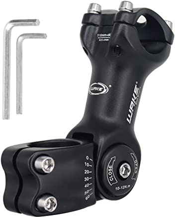 BSSOK Fahrrad Vorbau Verstellbar 31,8mm/25,4mm Lenkererhöhung Fahrrad 90mm/110mm/130mm MTB Fahrradlenker Vorbau 0~60 Degree