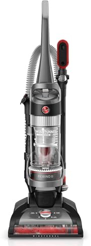Hoover WindTunnel Cord Rewind Pro Bagless Vacuum Cleaner, Corded Upright Vacuum Cleaner for Carpet and Hard Floor, Automatic Cord Rewind, Corded Vacuum Cleaners for Home Use