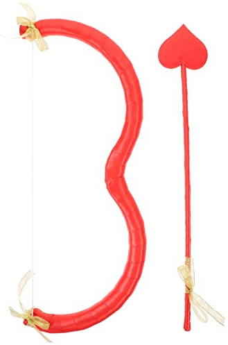 SAFIGLE Arc Et Flèche De Cupidon en Mousse pour Cosplay Et Fête De La Saint-Valentin Accessoire Léger Et Réutilisable 16.5 X 5.9 Pouces pour Costume De Valentin