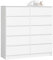 Home Collective Kommode weiß 120cm breit mit 10 Schubladen, Schlafzimmer und Wohnzimmer, vielseitig einsetzbar für Flur und Kinderzimmer