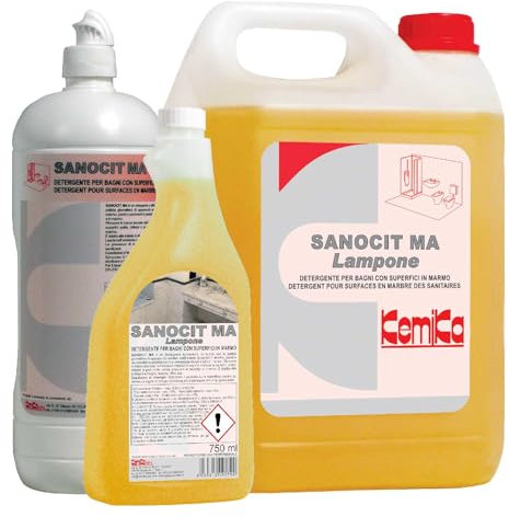 KEMIKA SANOCIT MA LAMPONE 750 ML - Detergente per bagni con superfici in marmo