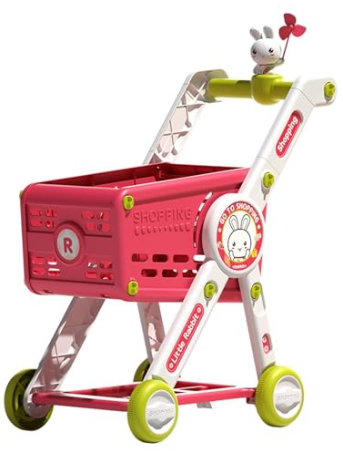 Luwecf Carro Compra Juguete para Niños y Niñito Muñecas Diversión Carretilla Juguete con Accesorio de Juego