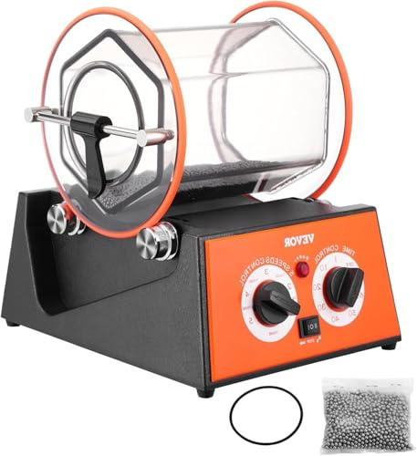 VEVOR Polishing Drum Jewellery Polishing Machine 5 kg, Rotary Tumbler Surface Polisher 60 W, Jewellery Polishing Rotary Tumbler Adjustable Time & Speed Polisher Ball Mill, for Gold, Silver, Rock etc.
