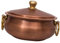 Perfeclan Kupfertopf, Kochgeschirr mit Deckel, Bratpfanne, Kupferkochtopf im Vintage-Stil, binauraler Topf für Picknick, Herd, Haushalt, Kochen zu Hause, 24 cm Durchmesser