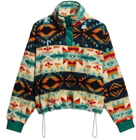 Superdry Damen Superweicher Bedruckter Teddy-Fleece Nava Quilt Print 38