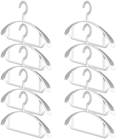 Hombros Anchos - 10 Piezas Organizador de Armario con Pantalones | Perchas de Ropa Antideslizantes para Chaqueta, suéter, Vestido, Abrigo, Soporte Engrosado para Accesorios de Dormitorio,